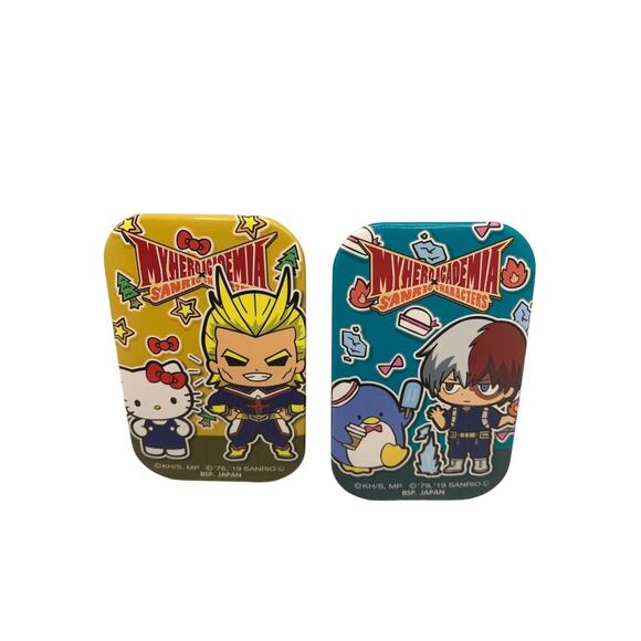 My Hero Academia Sanrio Pin Button Can Badge All Might Hello Kitty Todoroki Sam - Picture 1 of 7